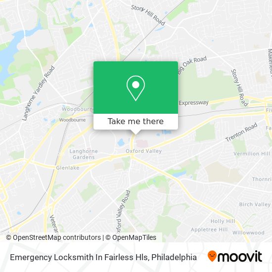 Emergency Locksmith In Fairless Hls map