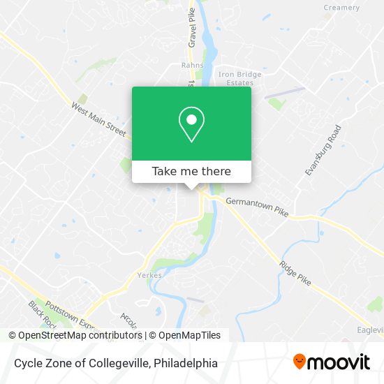 Cycle Zone of Collegeville map