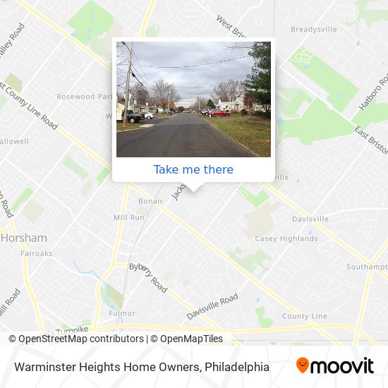 Mapa de Warminster Heights Home Owners