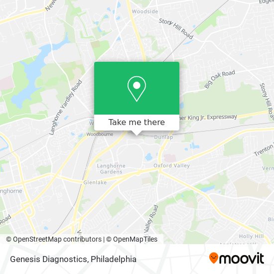 Genesis Diagnostics map