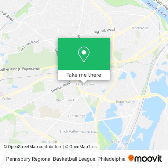 Pennsbury Regional Basketball League map