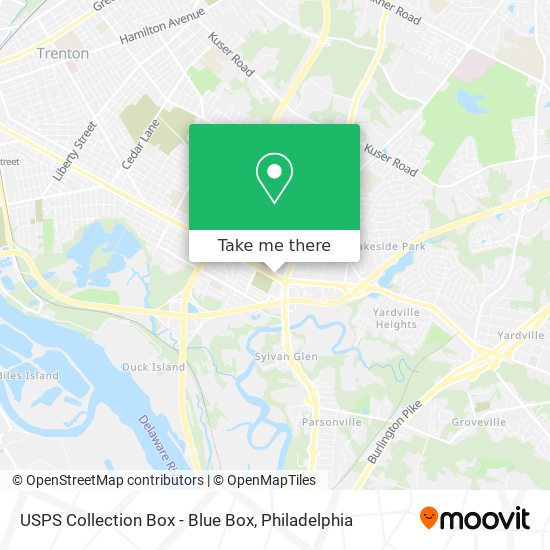 USPS Collection Box - Blue Box map