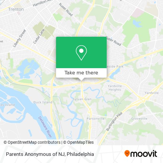 Parents Anonymous of NJ map
