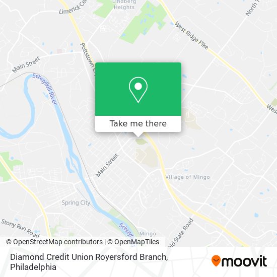 Mapa de Diamond Credit Union Royersford Branch