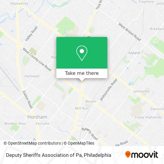 Deputy Sheriffs Association of Pa map