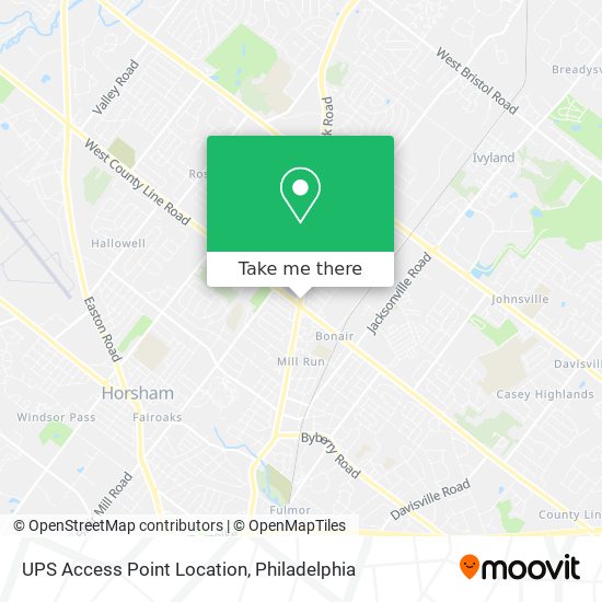 UPS Access Point Location map