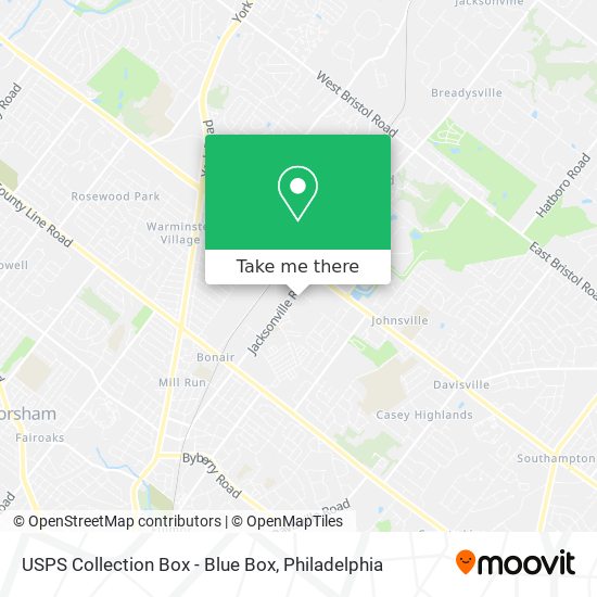 USPS Collection Box - Blue Box map