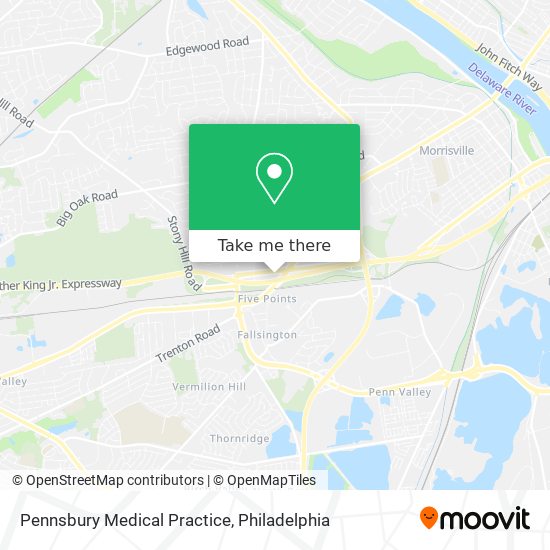 Mapa de Pennsbury Medical Practice