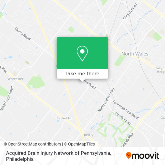 Acquired Brain Injury Network of Pennsylvania map