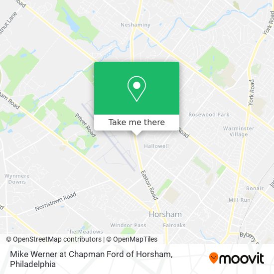 Mike Werner at Chapman Ford of Horsham map