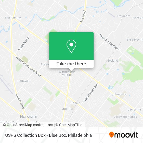 USPS Collection Box - Blue Box map