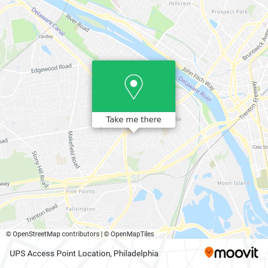 UPS Access Point Location map