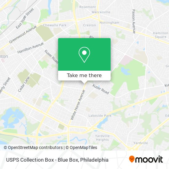 USPS Collection Box - Blue Box map