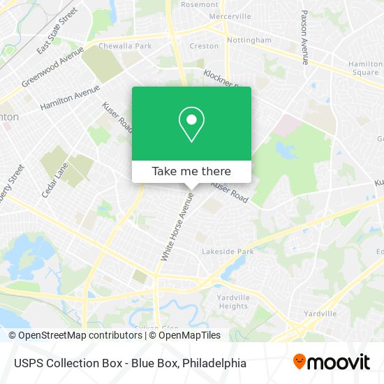 Mapa de USPS Collection Box - Blue Box