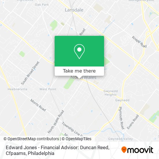 Mapa de Edward Jones - Financial Advisor: Duncan Reed, Cfpaams