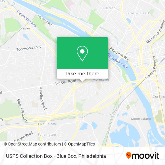 USPS Collection Box - Blue Box map