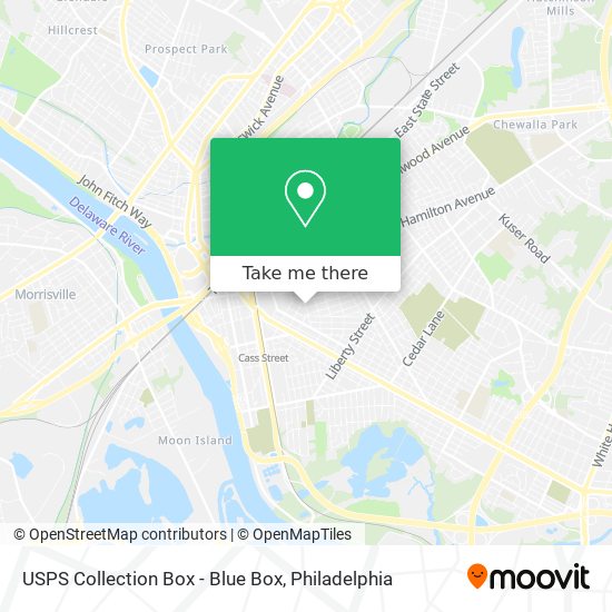 USPS Collection Box - Blue Box map