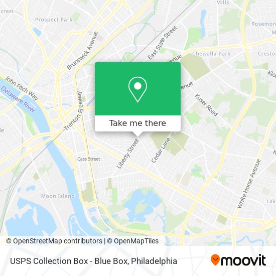 USPS Collection Box - Blue Box map