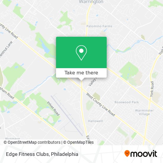 Edge Fitness Clubs map