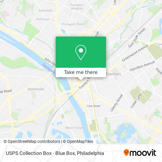 Mapa de USPS Collection Box - Blue Box