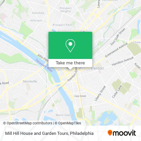 Mill Hill House and Garden Tours map