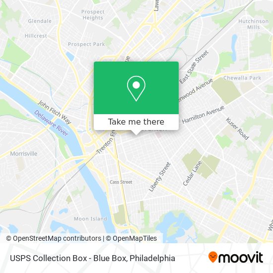 USPS Collection Box - Blue Box map