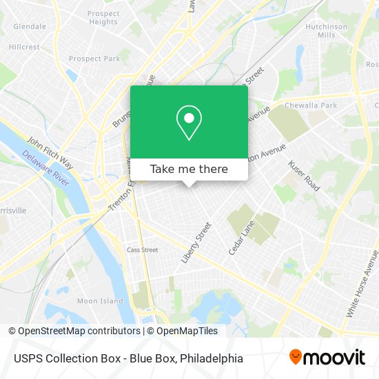 USPS Collection Box - Blue Box map