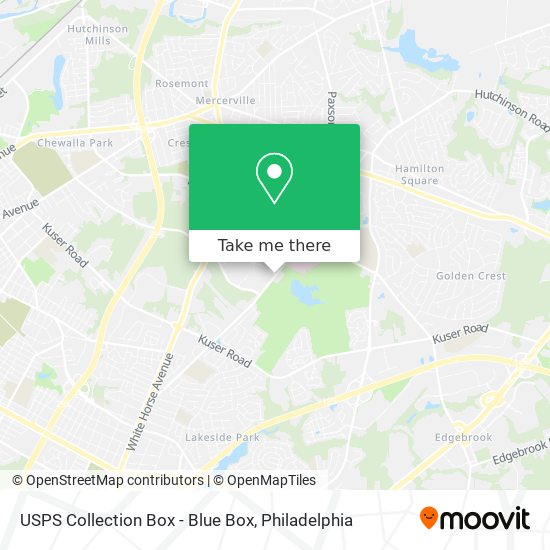 USPS Collection Box - Blue Box map