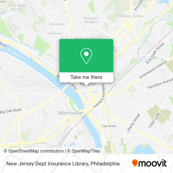 New Jersey Dept Insurance Library map