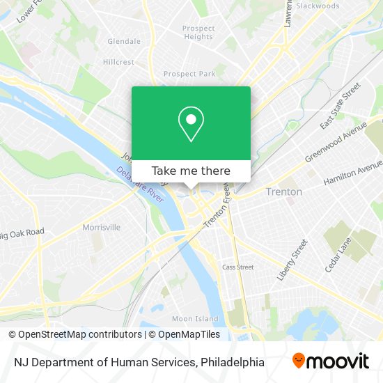 NJ Department of Human Services map