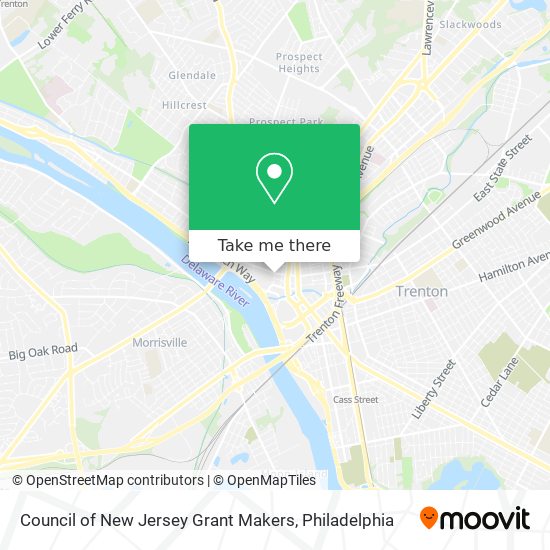 Council of New Jersey Grant Makers map