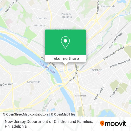 Mapa de New Jersey Department of Children and Families