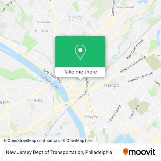 New Jersey Dept of Transportation map