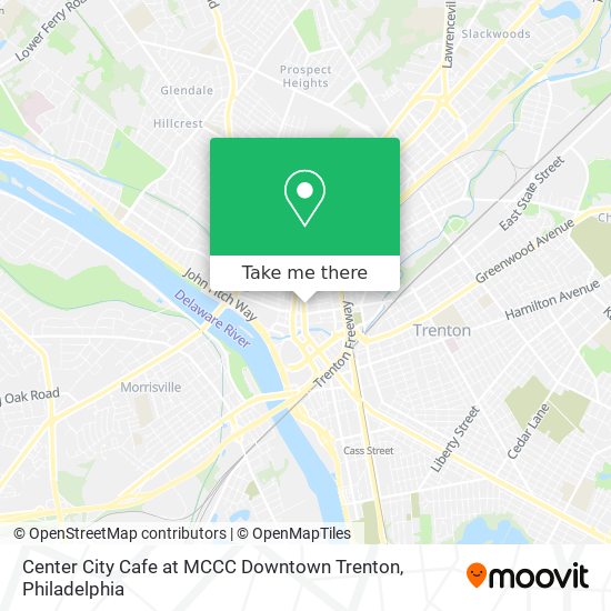 Mapa de Center City Cafe at MCCC Downtown Trenton