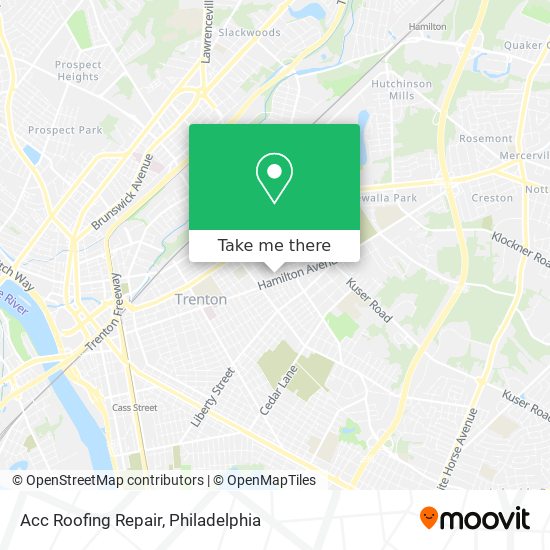 Acc Roofing Repair map