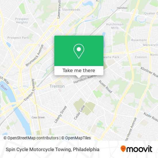 Spin Cycle Motorcycle Towing map