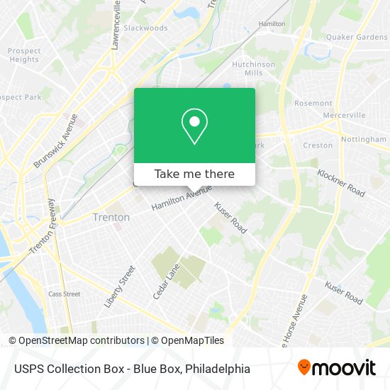 USPS Collection Box - Blue Box map