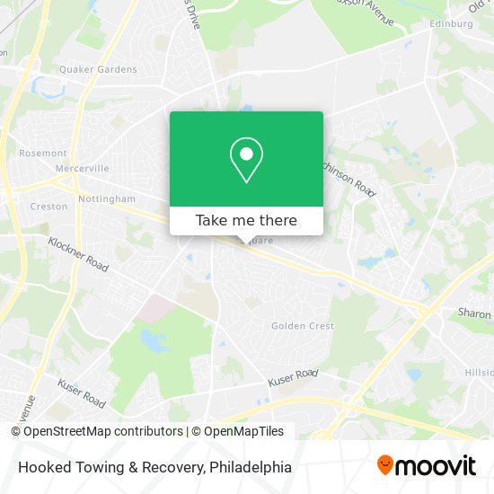 Hooked Towing & Recovery map