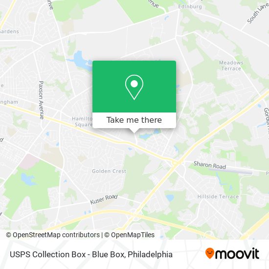 USPS Collection Box - Blue Box map