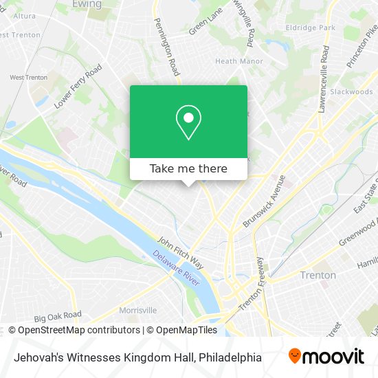 Mapa de Jehovah's Witnesses Kingdom Hall