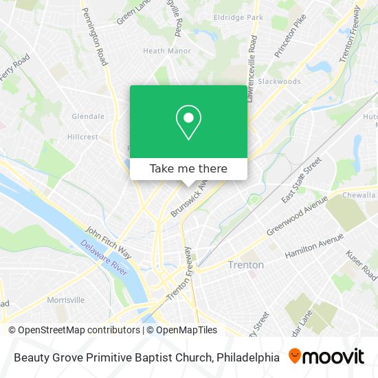 Beauty Grove Primitive Baptist Church map