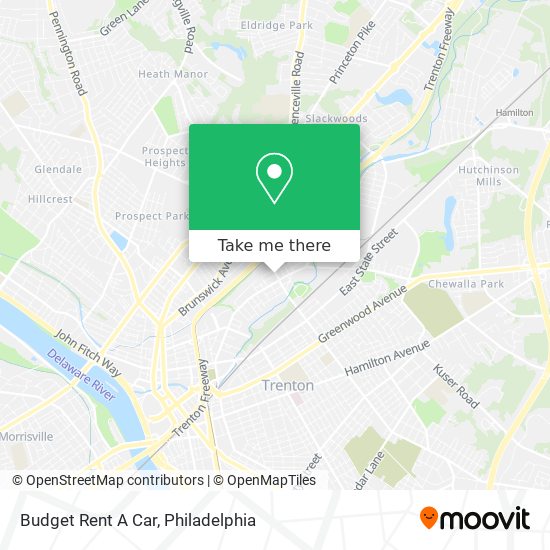 Budget Rent A Car map