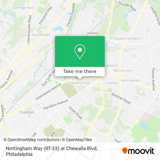 Nottingham Way (RT-33) at Chewalla Blvd map