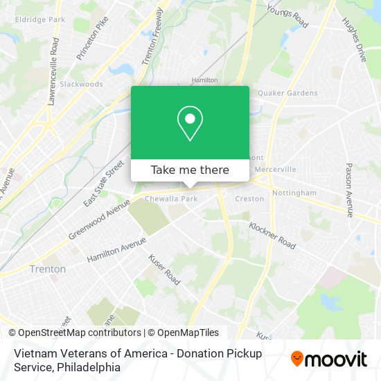 Mapa de Vietnam Veterans of America - Donation Pickup Service