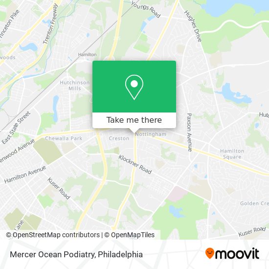 Mercer Ocean Podiatry map