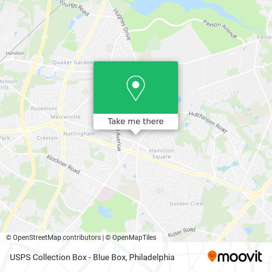 Mapa de USPS Collection Box - Blue Box