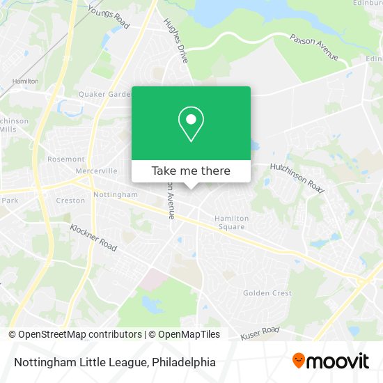 Nottingham Little League map