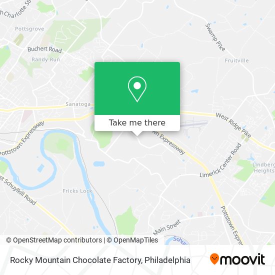 Mapa de Rocky Mountain Chocolate Factory