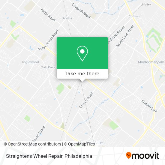 Mapa de Straightens Wheel Repair