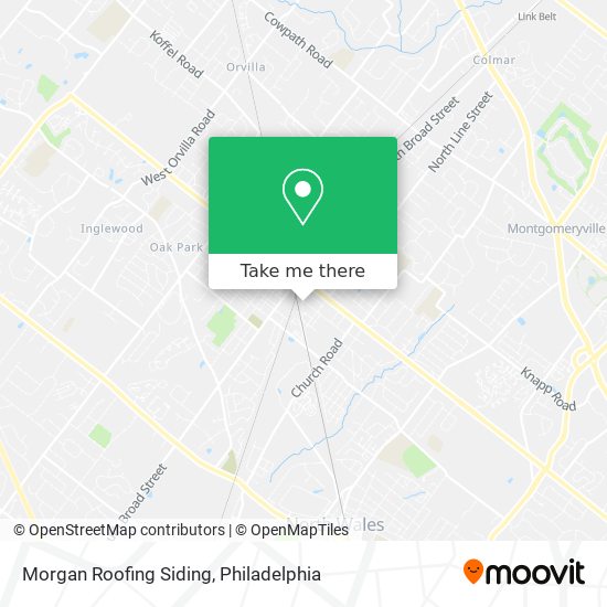 Morgan Roofing Siding map